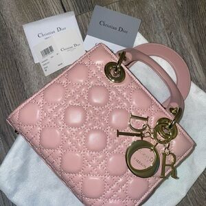 Small Lady Dior My ABCDior - Blush Cannage Lambskin